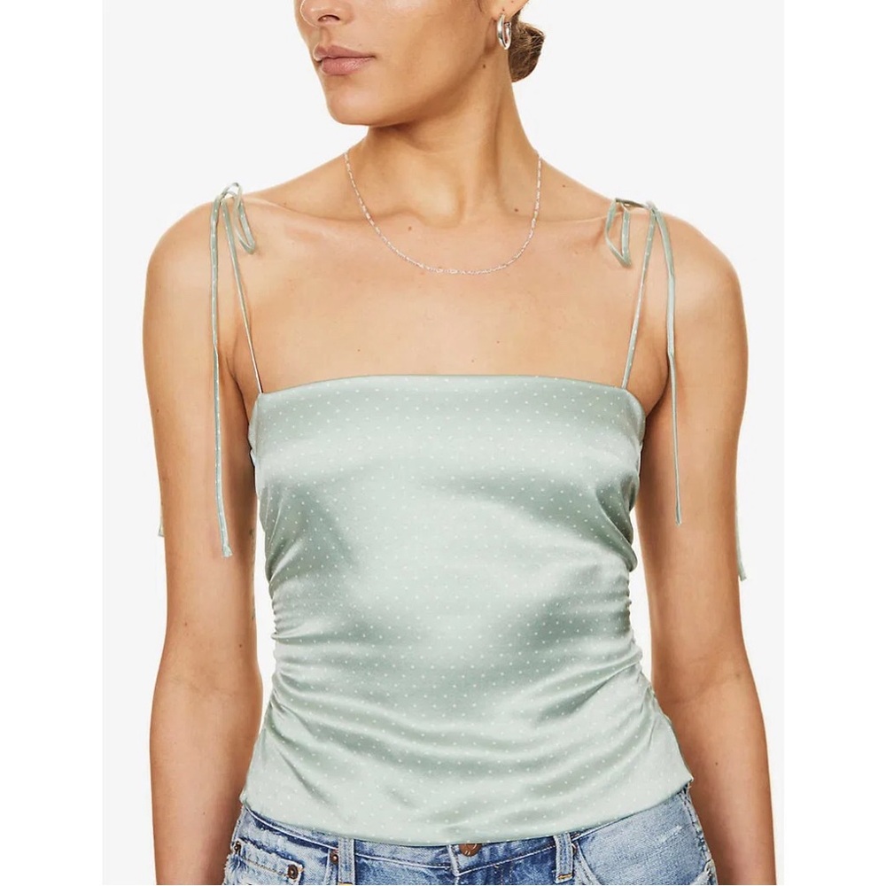 Reformation Lucrezia Silk Top In Verine Size 8 - Picture 5 of 14